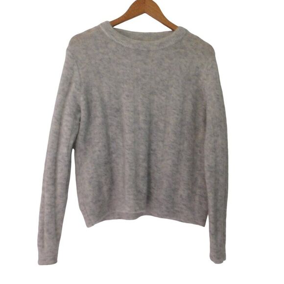 Jana Womens Wool Mohair Sweater Crewneck Ribbed Gray Size Small - Picture 1 of 6